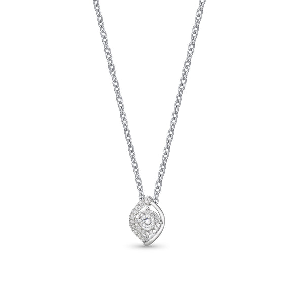 FNBQ168_00 Diamond Bouquets Fashion Necklace