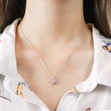 FNBQ168_00 Diamond Bouquets Fashion Necklace