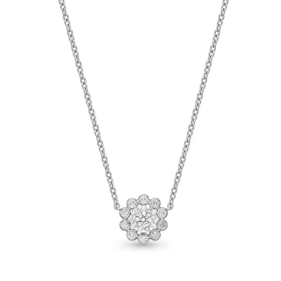 FNBQ169_00 Diamond Bouquets Fashion Necklace