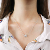 FNBQ169_00 Diamond Bouquets Fashion Necklace