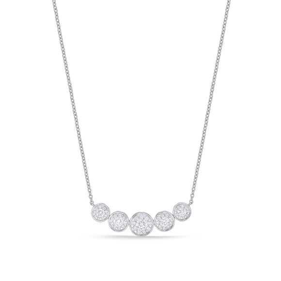 FNBQ171_00 Diamond Bouquets Fashion Necklace
