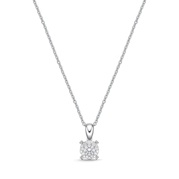 FNBQ172_00 Diamond Bouquets Fashion Necklace