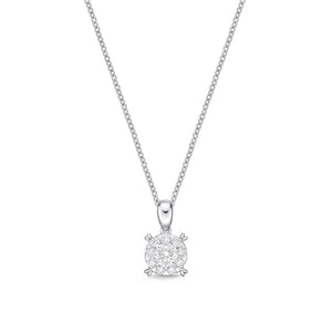 FNBQ173_00 Diamond Bouquets Fashion Necklace