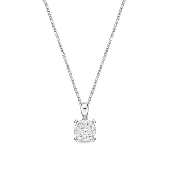 FNBQ173_00 Diamond Bouquets Fashion Necklace