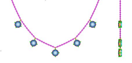 FNBQ175_00 Diamond Bouquets Fashion Necklace