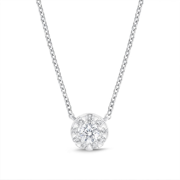 FNBQ193_00 Diamond Bouquets Fashion Necklace