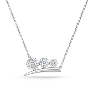 FNBQ211_00 Diamond Bouquets Fashion Necklace