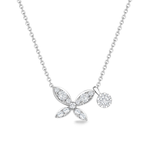FNBQ308_00 Diamond Bouquets Fashion Necklace