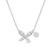 FNBQ308_00 Diamond Bouquets Fashion Necklace