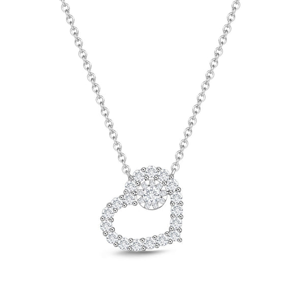 FNBQ313_00 Diamond Bouquets Fashion Necklace