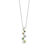 FNBZ101_GD Bezel Diamond Fashion Necklace