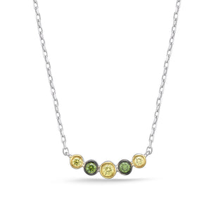 FNBZ102_GD Bezel Diamond Fashion Necklace