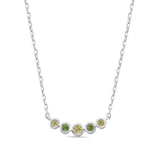 FNBZ102_GD Bezel Diamond Fashion Necklace