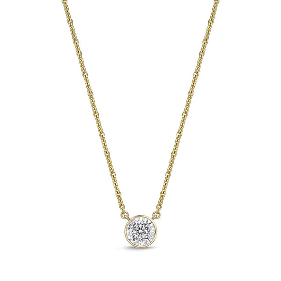 FNFD101_00 My First Diamond Illusion-setting Necklace