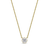 FNFD101_00 My First Diamond Illusion-setting Necklace
