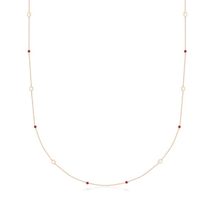 FNLC108_RU L Collection Ruby Fashion Necklace