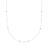 FNLC108_RU L Collection Ruby Fashion Necklace