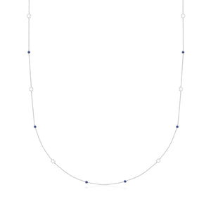 FNLC108_SB L Collection Sapphire Fashion Necklace