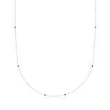 FNLC108_SB L Collection Sapphire Fashion Necklace