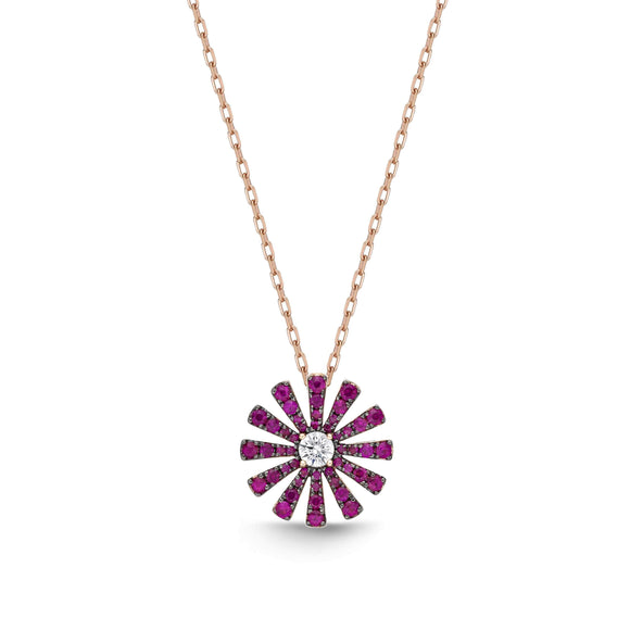 FNMG106_RU Margarita Ruby Fashion Necklace