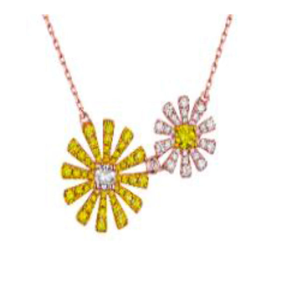 FNMG109_YD Margarita Diamond Fashion Necklace