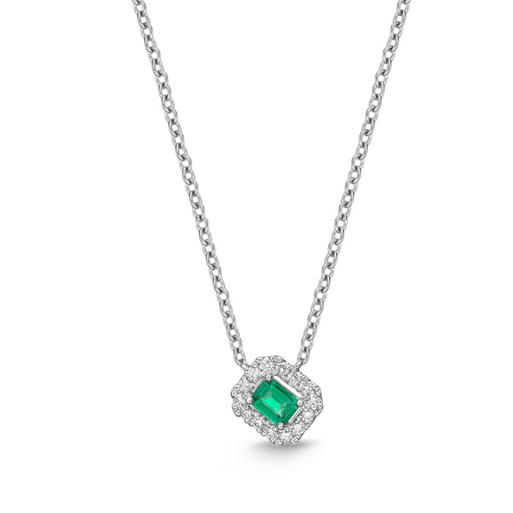 FNSUE06_EM Stack'em Up Emerald Fashion Necklace