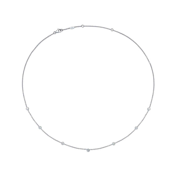 FNZY119_00 Dazzling by the Yard Diamond Station Necklace