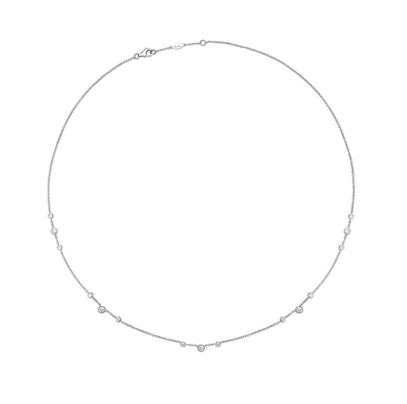 FNZY120_00 Dazzling by the Yard Diamond Station Necklace