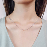 FNZY120_00 Dazzling by the Yard Diamond Station Necklace