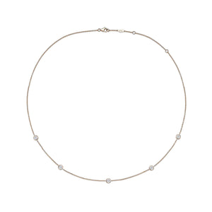 FNZY122_00 Dazzling by the Yard Diamond Station Necklace