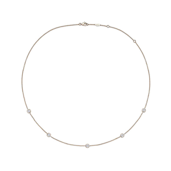 FNZY122_00 Dazzling by the Yard Diamond Station Necklace