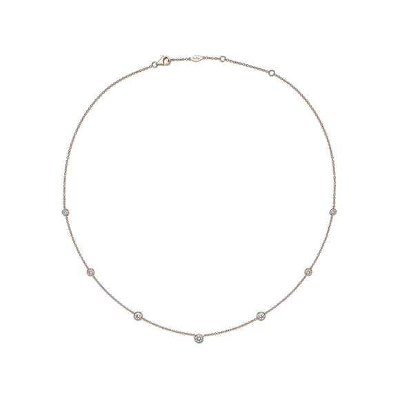 FNZY123_00 Dazzling by the Yard Diamond Station Necklace