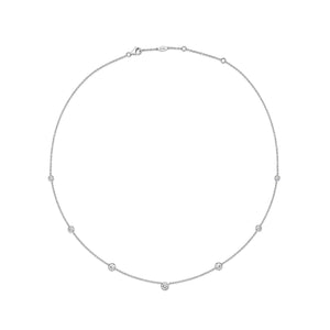 FNZY124_00 Dazzling by the Yard Diamond Station Necklace