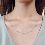 FNZY124_00 Dazzling by the Yard Diamond Station Necklace