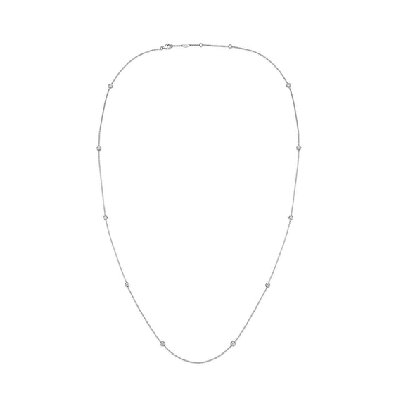 FNZY125_00 Dazzling by the Yard Diamond Station Necklace