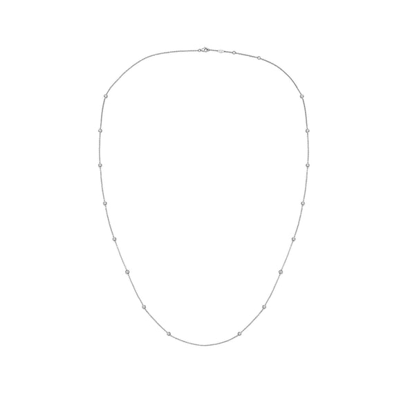 FNZY127_00 Dazzling by the Yard Diamond Station Necklace