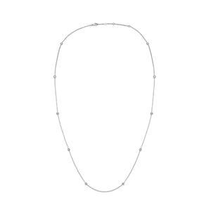 FNZY128_00 Dazzling by the Yard Diamond Station Necklace