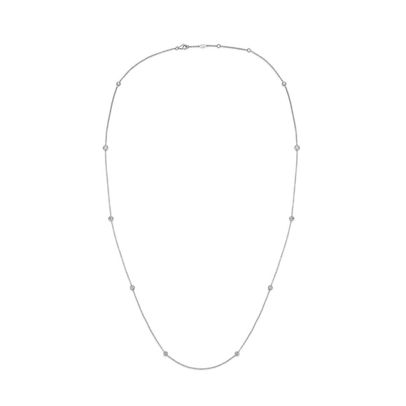 FNZY128_00 Dazzling by the Yard Diamond Station Necklace