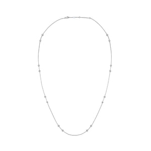 FNZY130_00 Dazzling by the Yard Diamond Station Necklace