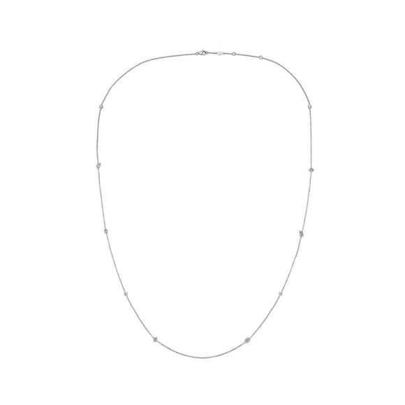FNZY132_00 Dazzling by the Yard Diamond Station Necklace