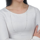 FNZY132_00 Dazzling by the Yard Diamond Station Necklace