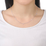FNZY138_00 Dazzling by the Yard Diamond Station Necklace
