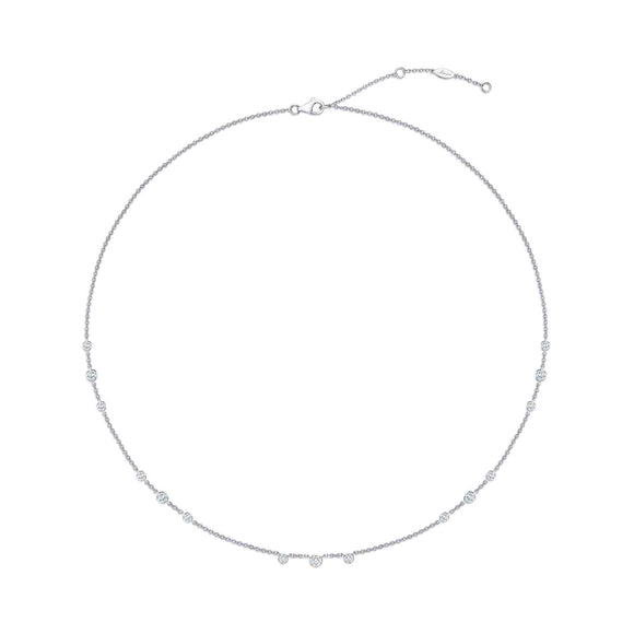 FNZY142_00 Dazzling by the Yard Diamond Station Necklace