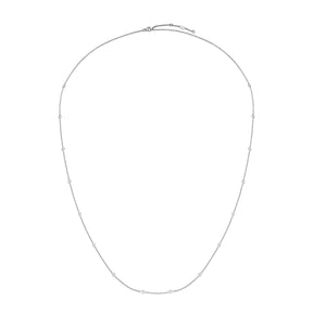 FNZY144_00 Dazzling by the Yard Diamond Station Necklace