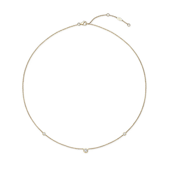 FNZY154_00 Dazzling by the Yard Diamond Station Necklace