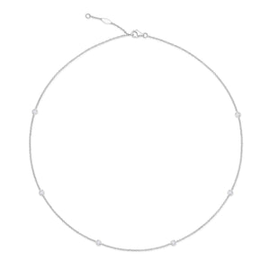 FNZY166_00 Dazzling by the Yard Diamond Station Necklace