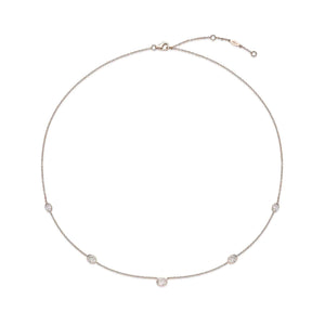 FNZY201_00 Dazzling by the Yard Diamond Station Necklace