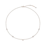 FNZY201_00 Dazzling by the Yard Diamond Station Necklace