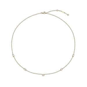 FNZY202_00 Dazzling by the Yard Diamond Station Necklace