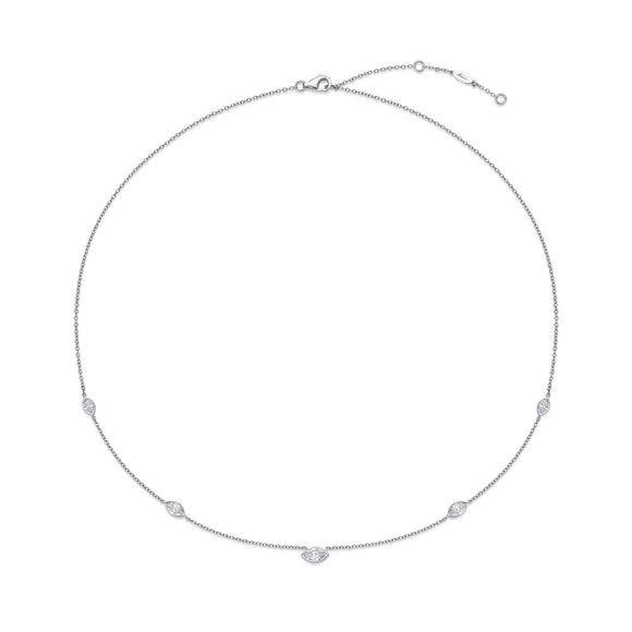 FNZY203_00 Dazzling by the Yard Diamond Station Necklace